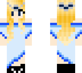 blue dress