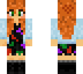 cute redhead w/ flower dress & jean jacket