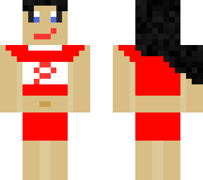 black haired woman in canadian body paint