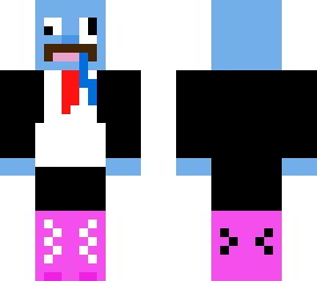 blue guy with hot pink boots but now he is extra ******ed