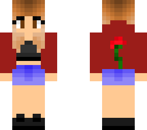 dark red hoodie girl