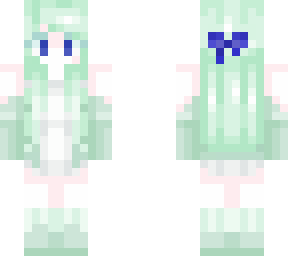 mint green girl