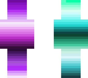 purple and pink fade, blue and green fade