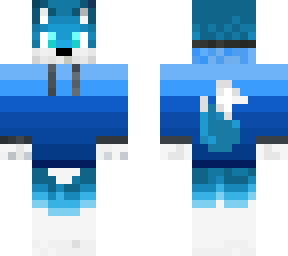 wolf in blue hoody