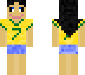 black haired woman in brazilian body paint