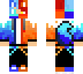 blue red wolf boy