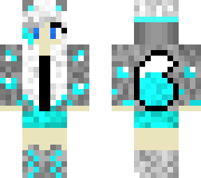 dimond wolf girl with hoodie