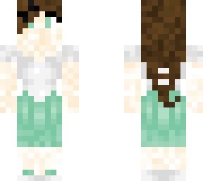 girl with mint dress