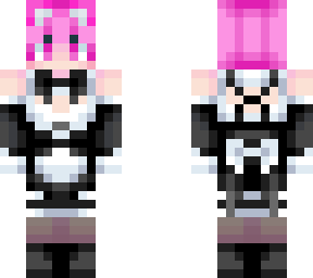 pink neko maid