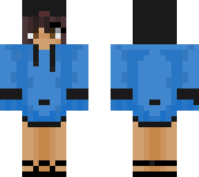 Blue hoodie girl | Minecraft Skin