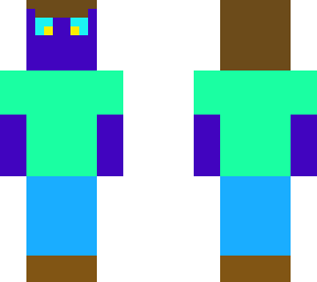 blue wizard boy in human clothes