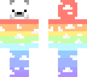 cute bear in rainbow outfit