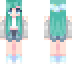 fixed, girl with green hair