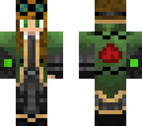 long ginger and brown haired steampunk boy