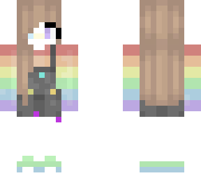 rainbow overalls girl