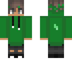 green hoodie