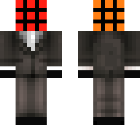 rubix cube in a suit