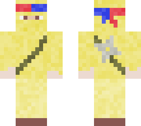 yellow ninja with red-blue headband