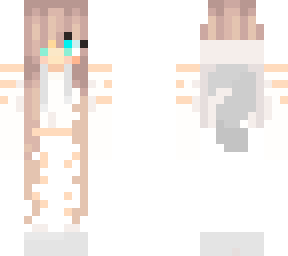 cute white wolf girl without derpy face on chin