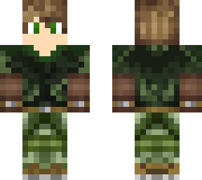 elf boy but with green eyes and more hair