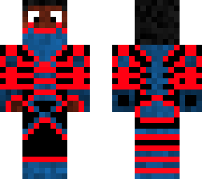 neon red blue camo