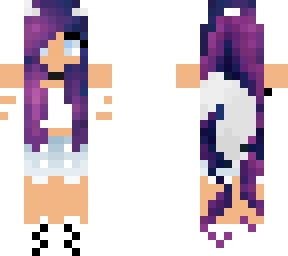 purple white wolf girl without derpy face on chin