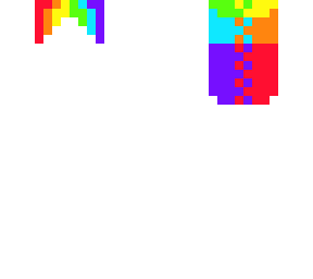 short rainbow hair base