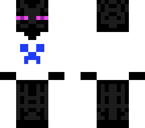 enderman wearing creeper shirt