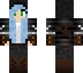 blue haired elf girl
