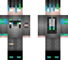 greenblue yeet 2face rabbit cat | Minecraft Skin