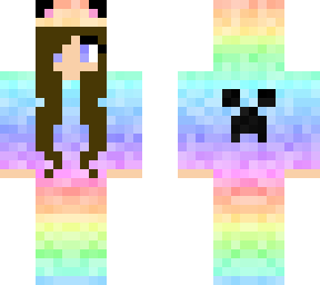 rainbow hoodie w/ creeper