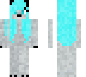 teal hair wolf girl