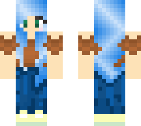 blue haired girl