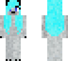 teal hair wolf girl (edit) 3