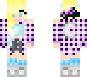 cute wolf girl with blond / blue hair ( edit not mine )
