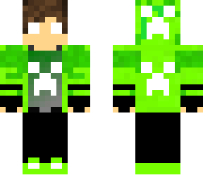 green creeper hoodie herobrine boy