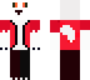 white wolf with jacket