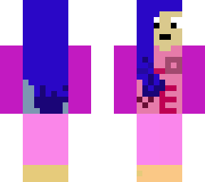blue hair girl bacwards 2