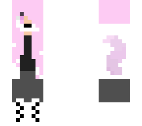cute pink wolf assassin with kitty mask