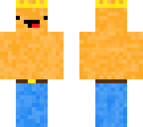 orange derp king with blue pants