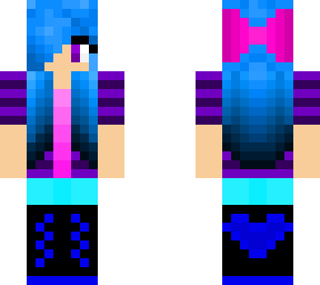 pretty light to dark blue hair girl