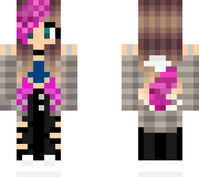 were wolf girl wif pink/purple highlights
