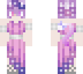 ball gown purple, pink, blue
