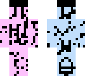 blob of black,pink and purple