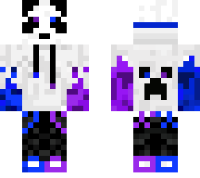 blue and purpur panda