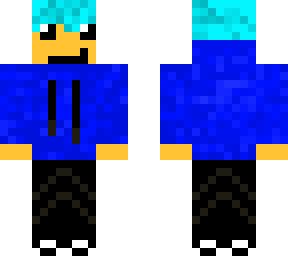 blue hoodie
