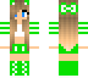 girls green and white outfit