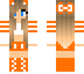 girls orange and white outfit