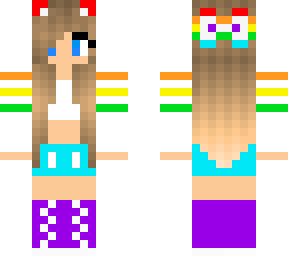 girls rainbow and white outfit