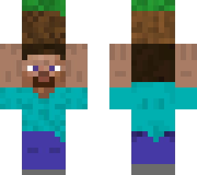 steve holding a dirt block